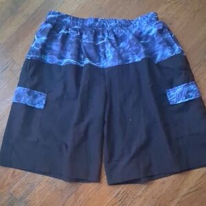 Black and Blue Men's Cargo Shorts
